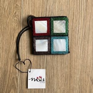 Beaded Iridescent Coin Purse